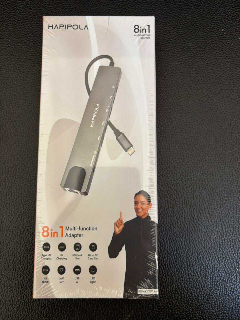 HAPIPOLA USB C HUB 3.0 for Type-c Port,8 in 1 Adapter